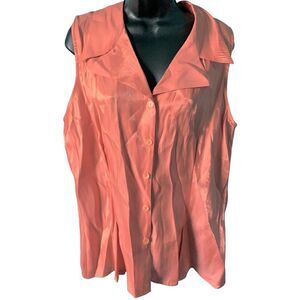 Ashley-stewart Women's Orange Blouse